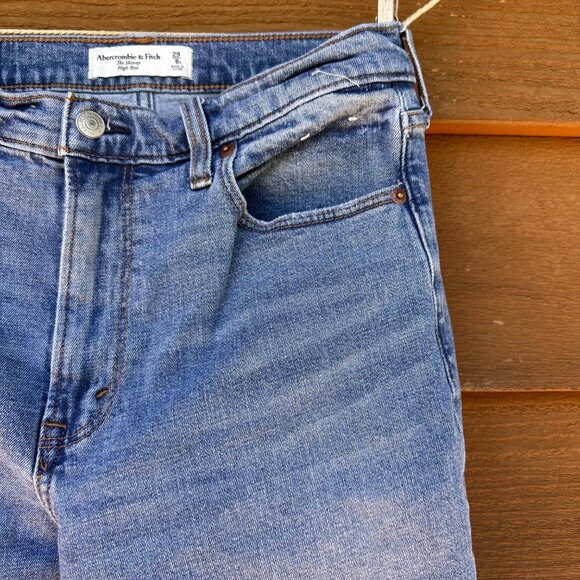 Abercrombie & Fitch The Skinny High Rise With Split Ankle Detail Jeans Size 29 - Picture 8 of 14